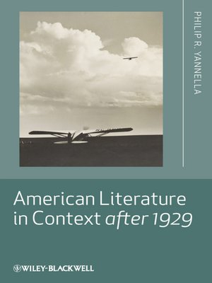 cover image of American Literature in Context after 1929